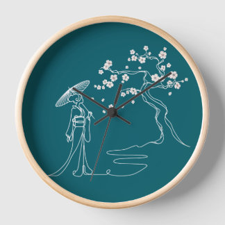 Timeless Sakura Grace Clock