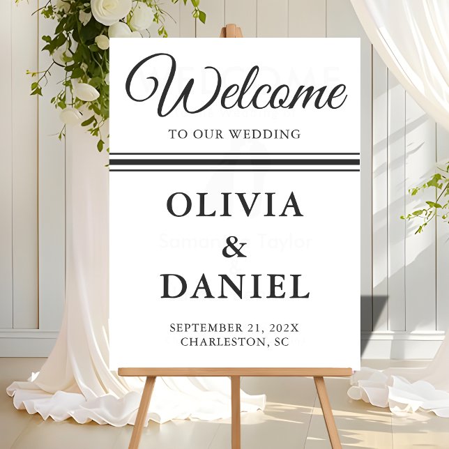 Timeless Script Wedding Welcome Sign (Creator Uploaded)