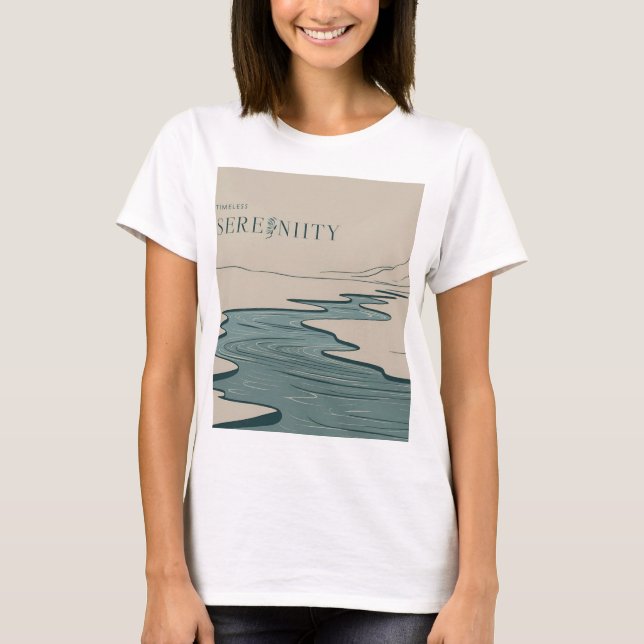 Timeless Serenity Nature-Inspired T-Shirt Design (Front)