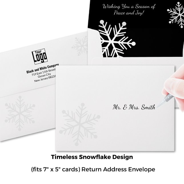 Timeless Snowflake Motif Logo Return Address Envelope (Creator Uploaded)