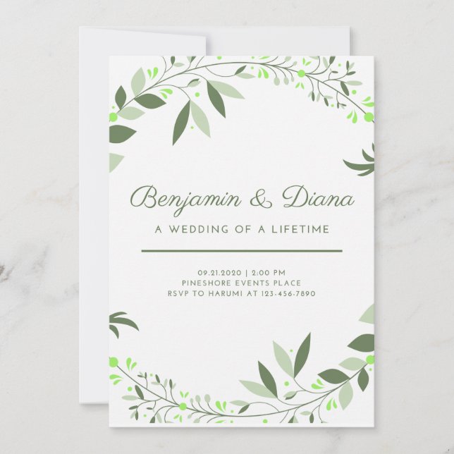 Timeless Spring Wedding Invitation (Front)