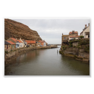 Timeless Staithes: Where the Beck Meets the Sea Photo Print