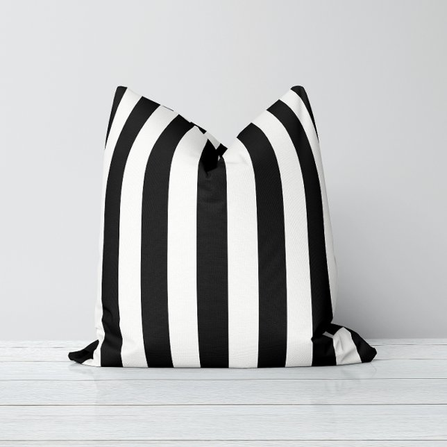 Timeless Stripes Black & White Cushion (Creator Uploaded)