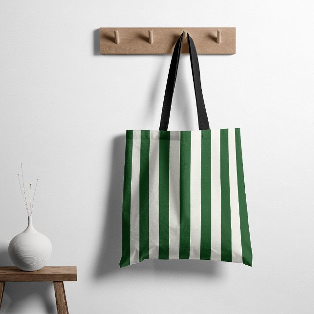 Timeless Stripes Green Tote Bag (Creator Uploaded)