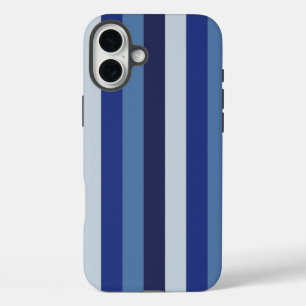 Timeless Stripes Navy Blue iPhone 16 Plus Case