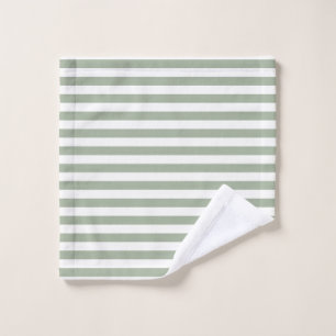 Timeless Stripes Sage Green Wash Cloth
