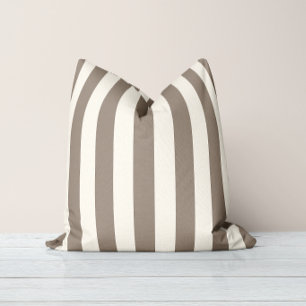 Timeless Stripes Taupe Cream Cushion