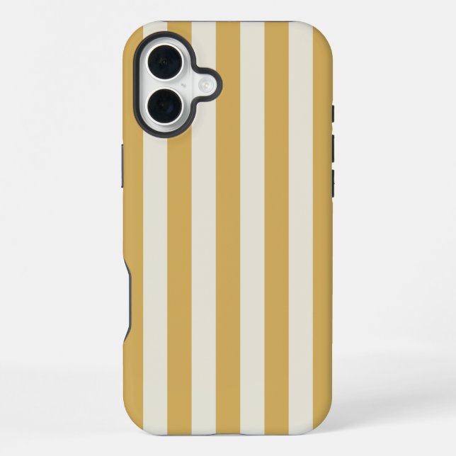 Timeless Stripes Yellow Mustard iPhone Case (Back)