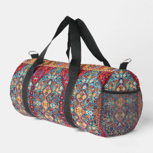 Timeless Tapestry: Colorful Moroccan Heritage Duffle Bag