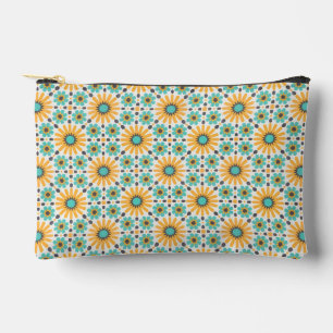 Timeless Tapestry: Colorful Moroccan Heritage Text Accessory Pouch
