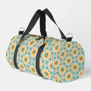 Timeless Tapestry: Colorful Moroccan Heritage Text Duffle Bag