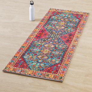 Timeless Tapestry: Colourful Moroccan Heritage Yoga Mat