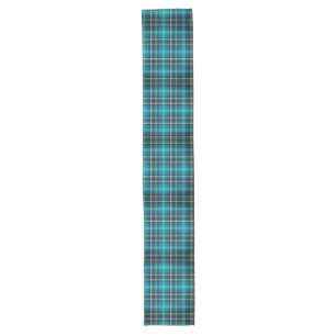 Timeless Teal Blue Plaid Table Runner