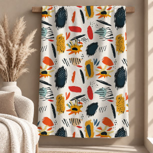 Timeless Terracotta Black Rainbow Throw Blanket