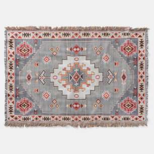 Timeless Threads: Heritage Boho Moroccan Geometry Throw Blanket