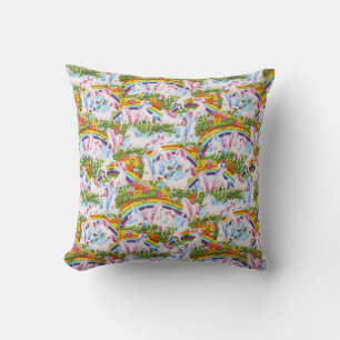 Timeless Treasures Rainbows and Unicorns Cushion