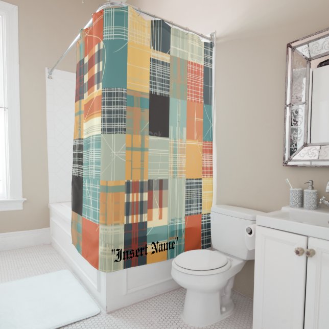 Timeless Tweed Shower Curtain (In Situ)