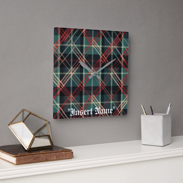 Timeless Tweed Square Wall Clock (Office)