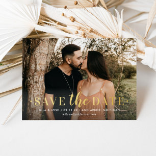 Timeless Type Gold Foil Save the Date