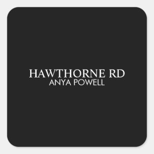 Timeless Typography Business Logo Square Sticker