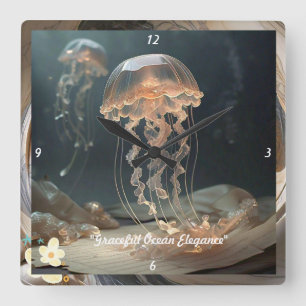 "Timeless Underwater Splendour" Square Wall Clock
