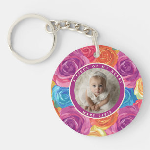 Timeless Valentine Gifts For Girlfriend Photo Rose Key Ring