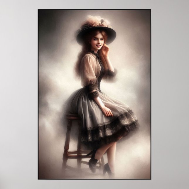 Timeless Victorian Era Elegance Wall Poster (Front)
