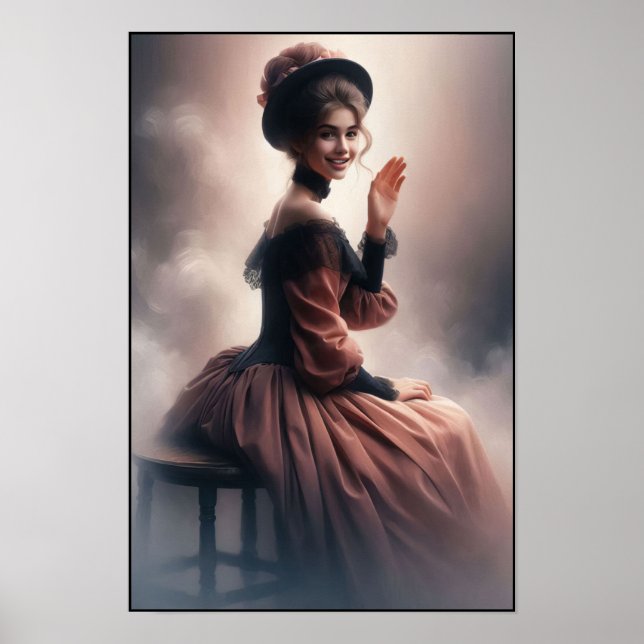 Timeless Victorian Era Elegance Wall Poster (Front)