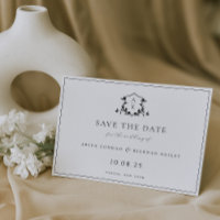 Timeless Vines Black Crest Monogram Wedding