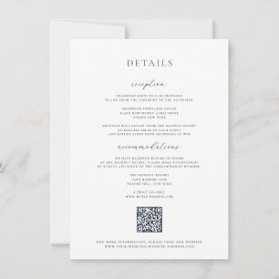 Timeless Vines Crest Navy Details Card