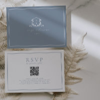 Timeless Vines Dusty Blue Crest QR Code