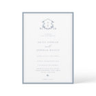 Timeless Vines Dusty Blue Monogram Wedding Crest