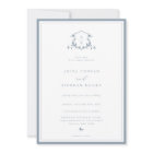 Timeless Vines Dusty Blue Monogram Wedding Crest