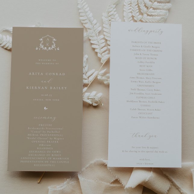 Timeless Vines Monogram Crest Beige Programme (Creator Uploaded)