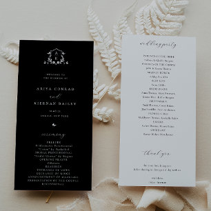 Timeless Vines Monogram Crest Black Program Programme