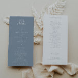 Timeless Vines Monogram Crest Dusty Blue Programme<br><div class="desc">Elegant greenery adorned crest,  wedding program hand fans. Modern and timeless monogram wedding crest with trendy minimalist typography template.</div>
