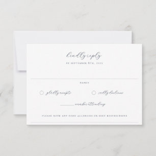 Timeless Vines Monogram Wedding Crest RSVP Card