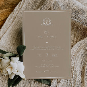 Timeless Vines The Night Before Beige Invitation