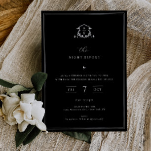 Timeless Vines The Night Before Black Invitation