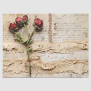Timeless Vintage Floral Love Letter Tissue Paper