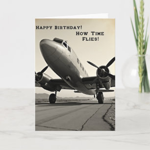 Timeless Vintage Plane Card
