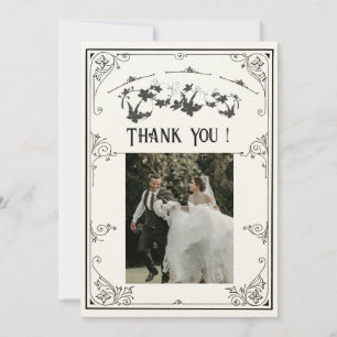 Timeless Wedding Celebration Flat Thank You Card.. Card