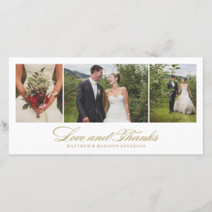 Timeless   Wedding Thank You Photo Card