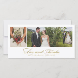 Timeless Wedding Thank You Photo Card