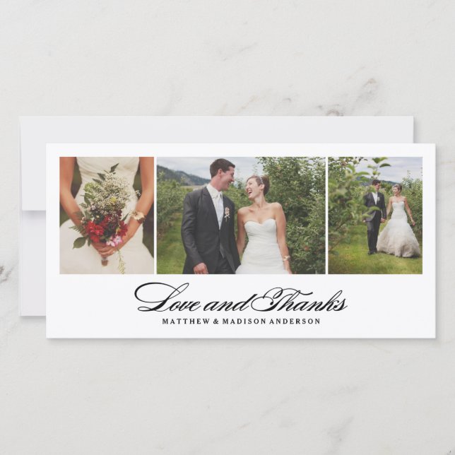 Timeless | Wedding Thank You Photo Card (Front)