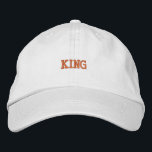 Timeless White Hat Royal King Embroidery Men's Cap<br><div class="desc">A timeless white hat with royal "King" embroidery,  offering both comfort and style.</div>