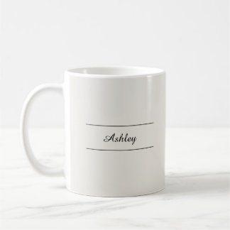 Timeless - White Sand Name Mug
