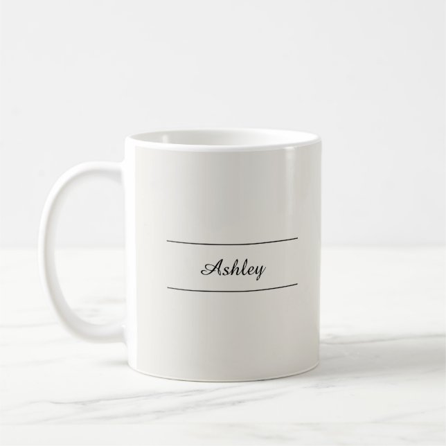 Timeless - White Sand Name Mug (Left)
