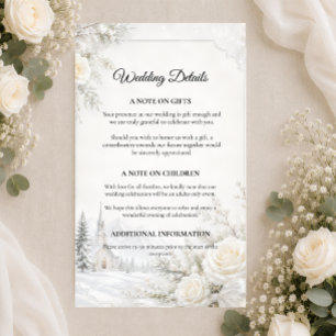 Timeless Winter Wedding Enclosure Card