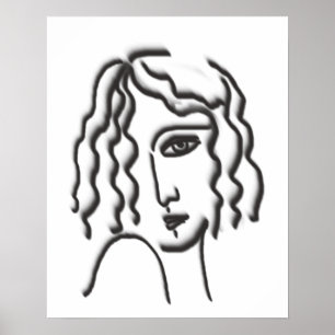 Timeless Woman Drawing Poster